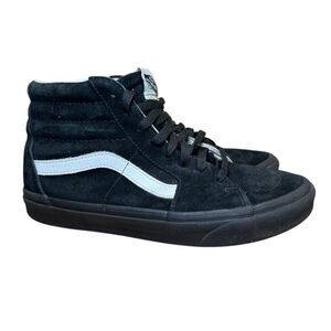 Vans Sk8-Hi Mens Size 8 Black White Athletic Walking Skate Shoes Sneakers Suede